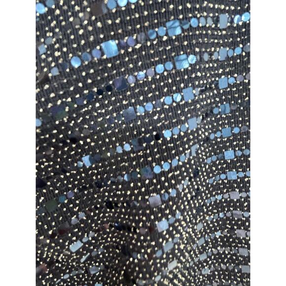 R&M Richards Women’s Plus Size Metallic Sequined A-Line Dress, Navy Blue, 16W‎ - Picture 9 of 9
